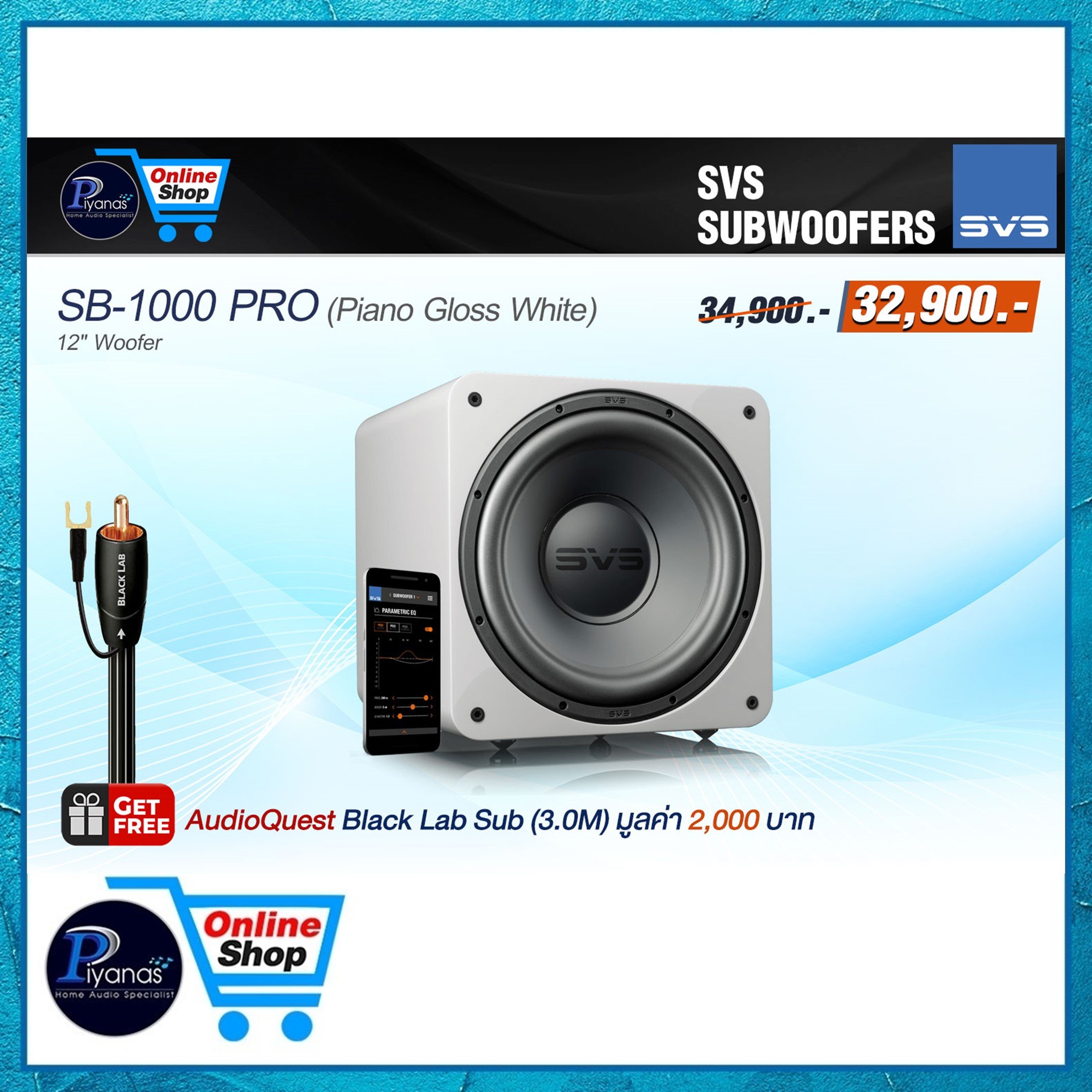 ซับวูฟเฟอร์ SVS : SB-1000 PRO (PIANO GLOSS WHITE)_4
